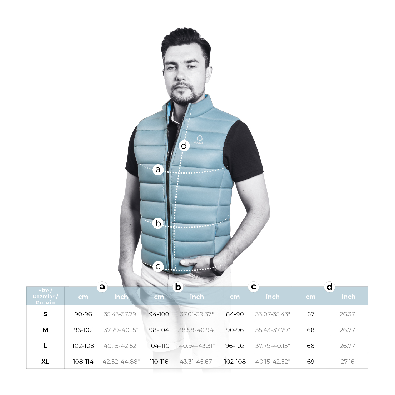 Жилет Сollar Vest чоловічий, розмір XL, чорно-салатовий