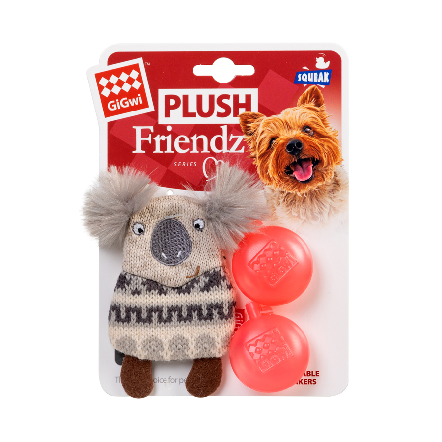 Іграшка для собак Коала з пищалкою GiGwi Plush Friendz, текстиль, 10 см