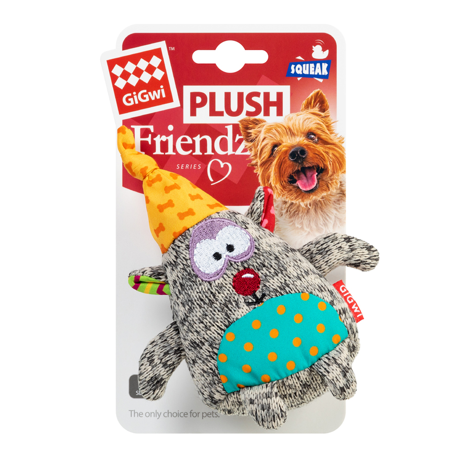 Іграшка для собак Ведмідь з пищалкою GiGwi Plush Friendz, текстиль, 10 см