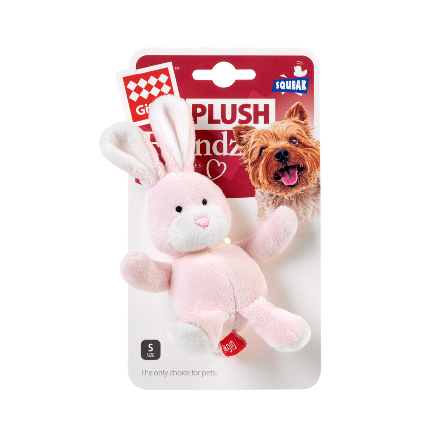 Іграшка для собак Заєць з пищалкою GiGwi Plush Friendz, плюш, 11 см