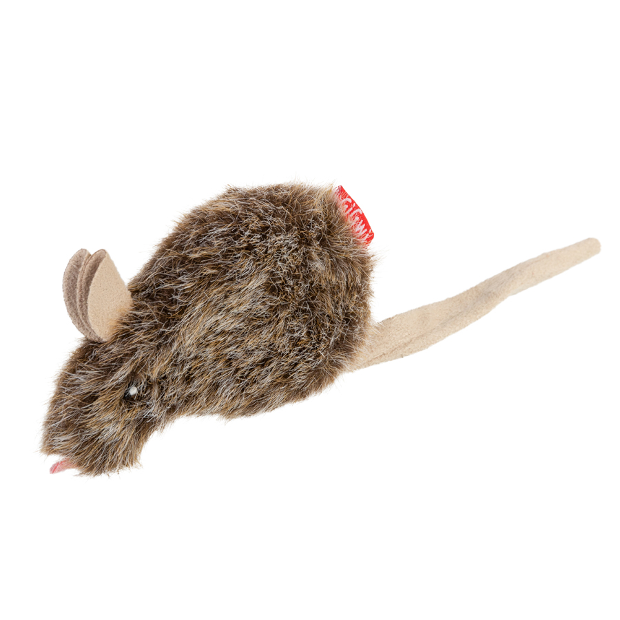 Іграшка для котів Мишка GiGwi Refillable Catnip, штучне хутро, 10 см