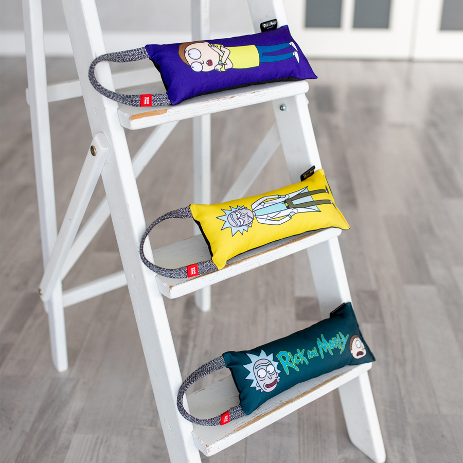 Іграшка для собак WAUDOG Fun з пищалкою, малюнок Рік та Морті 2, M, Ш 9 см, Д 21 см