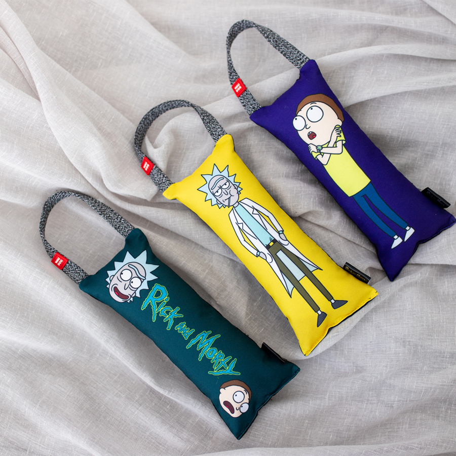 Іграшка для собак WAUDOG Fun з пищалкою, малюнок Рік та Морті 2, M, Ш 9 см, Д 21 см