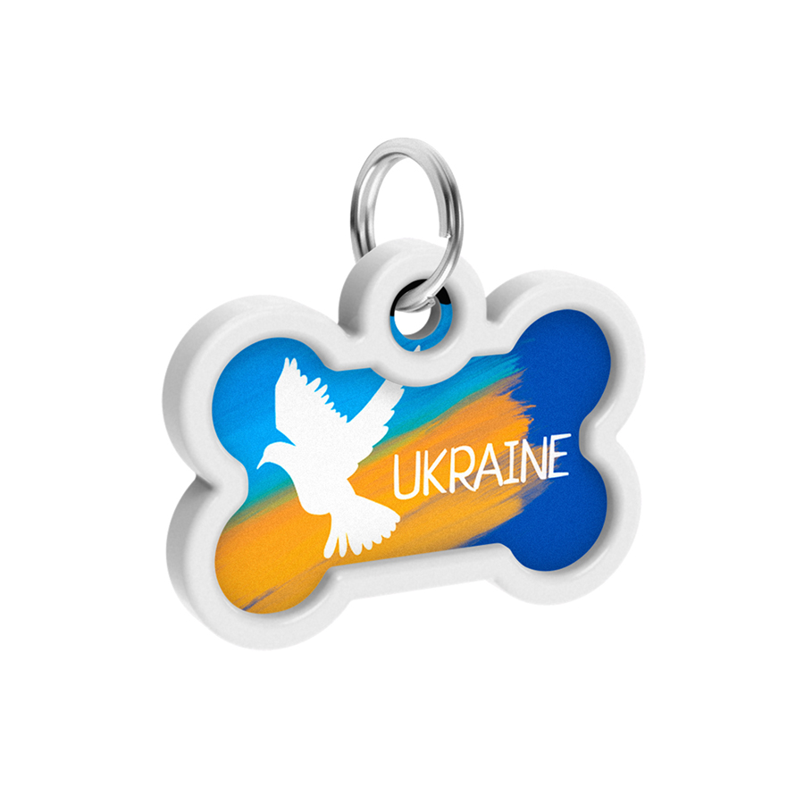 Адресник для собак і котів металевий WAUDOG Smart ID з QR паспортом, малюнок 