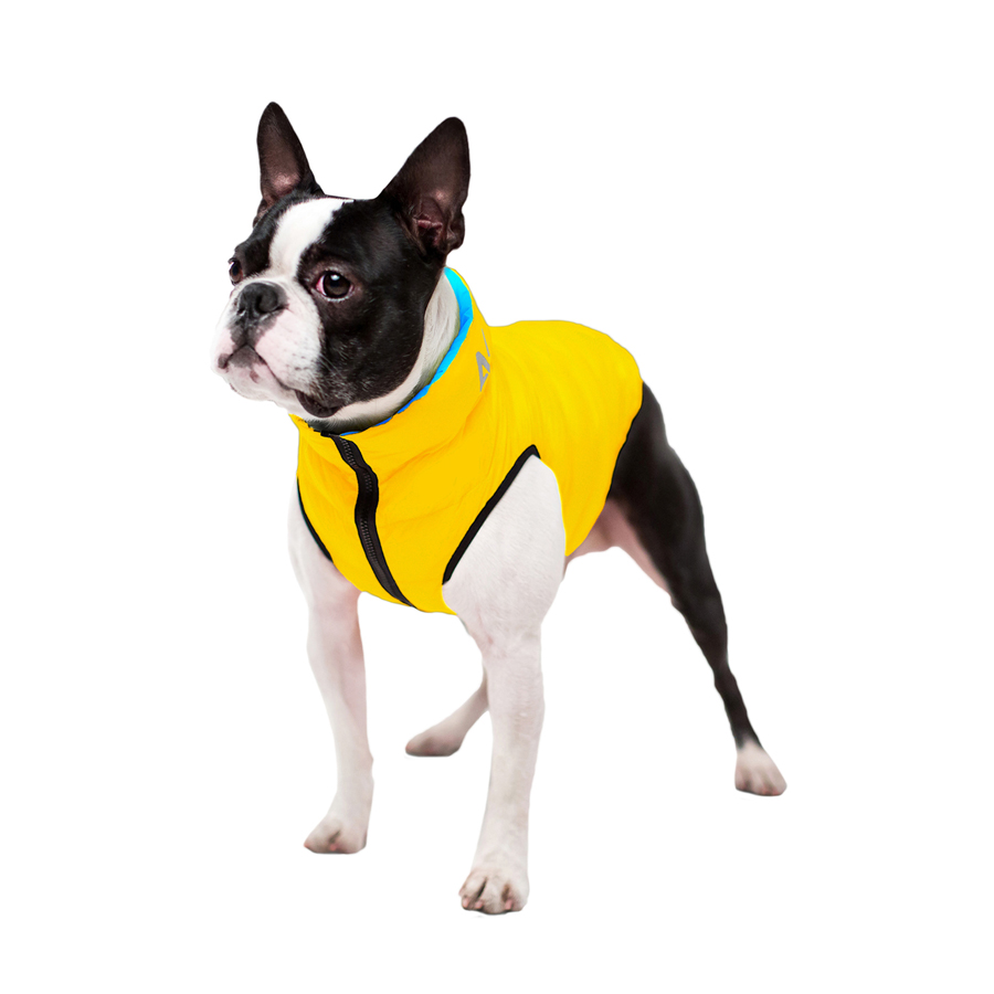 Двостороння курточка AiryVest для собак , розмір M 47, жовто-блакитна
