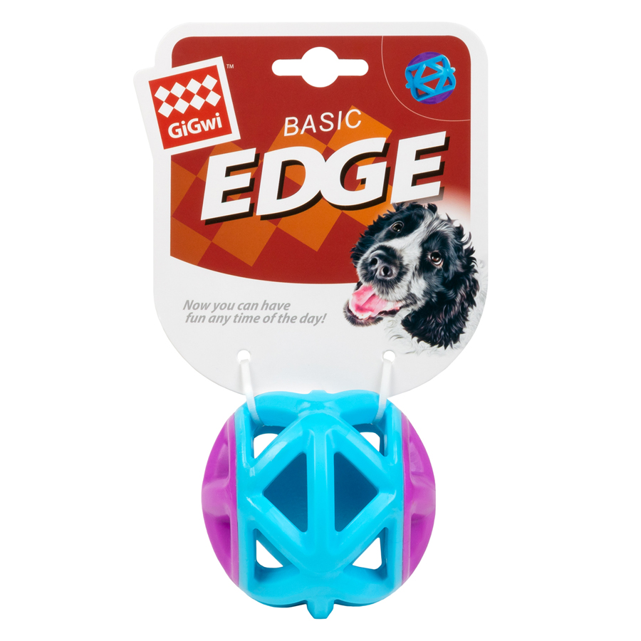 Іграшка для собак М'яч GiGwi Basic EDGE, блакитний, гума, 9 см