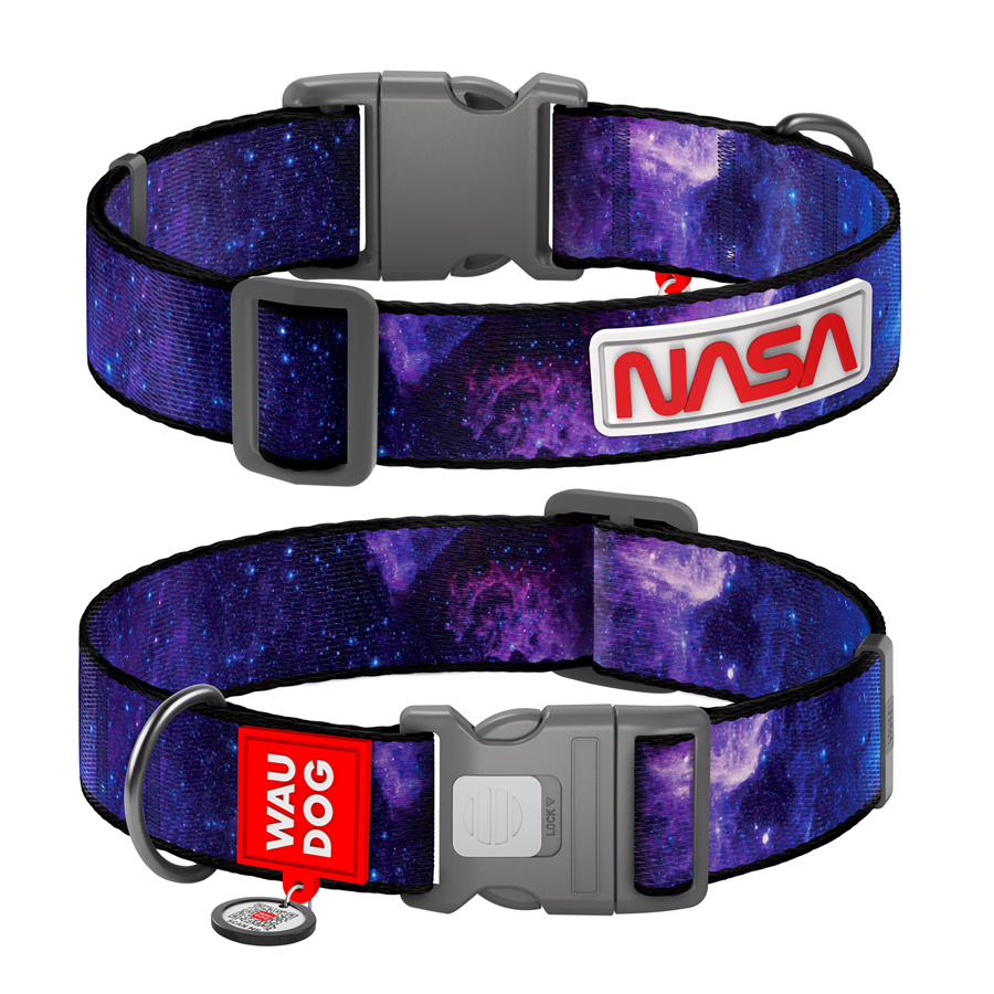 Нашийник для собак нейлоновий WAUDOG Nylon з QR паспортом, малюнок 