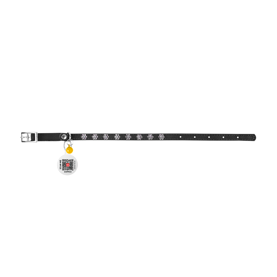 Нашийник WAUCAT Glamour з резинкою, клейовими стразами 