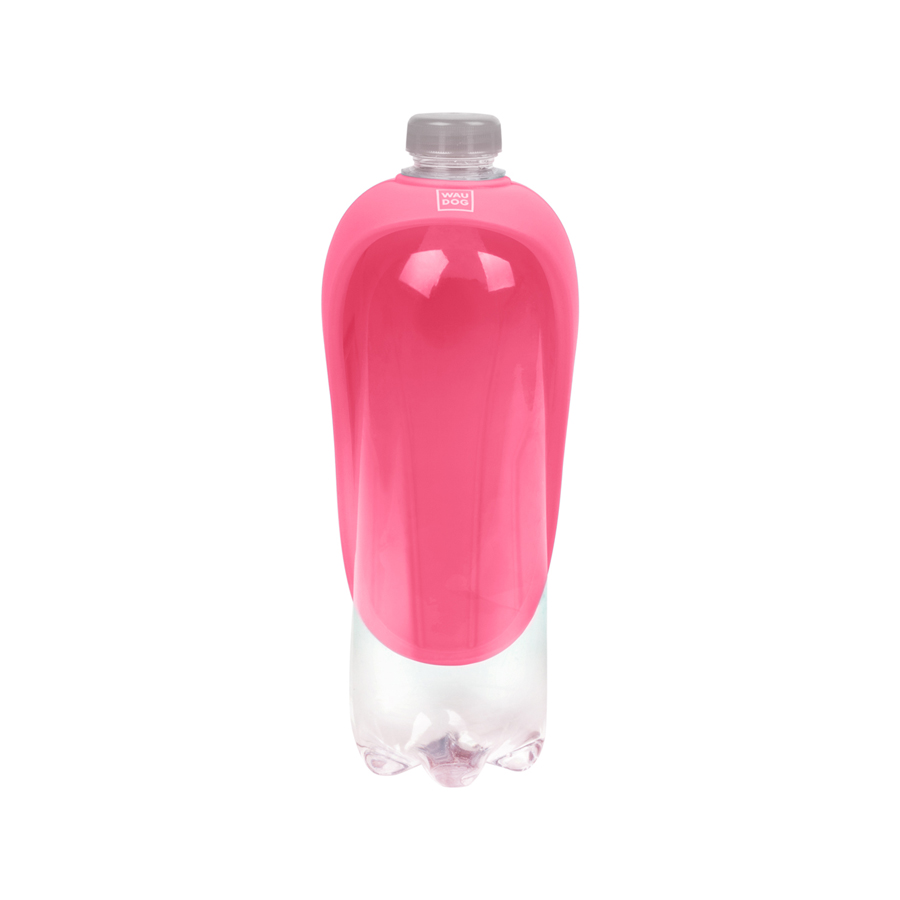 Поїлка-насадка на пляшку WAUDOG Silicone, 165х90 мм рожевий