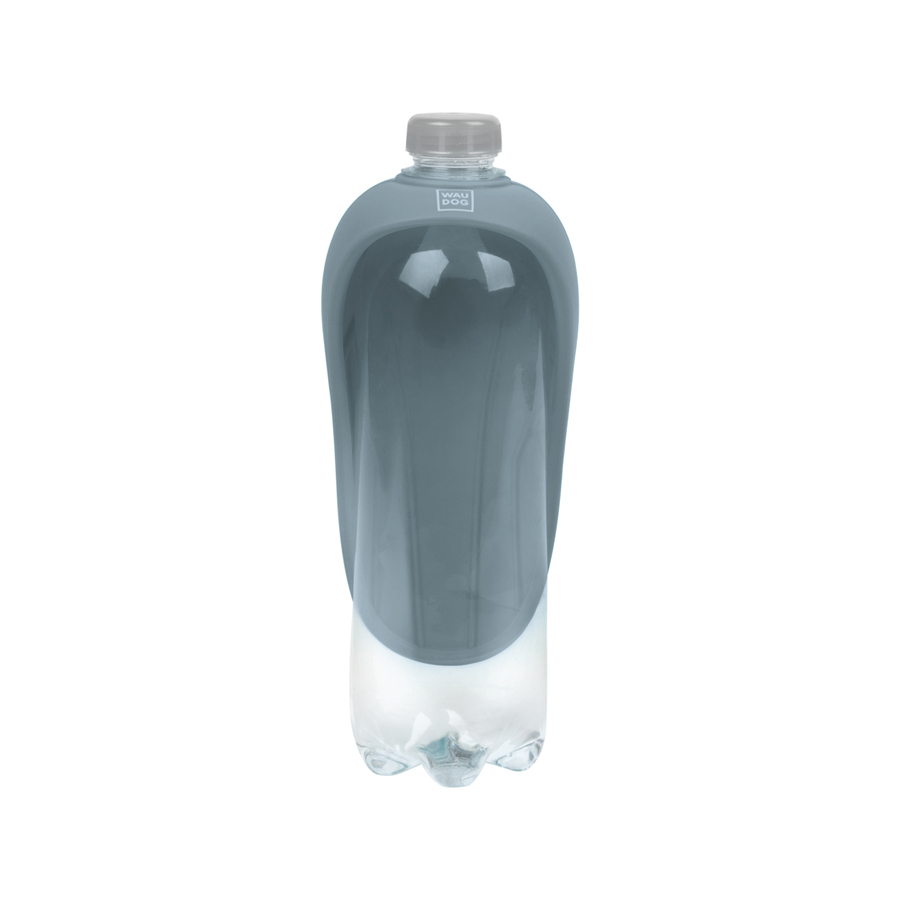 Поїлка-насадка на пляшку WAUDOG Silicone, 165х90 мм сірий