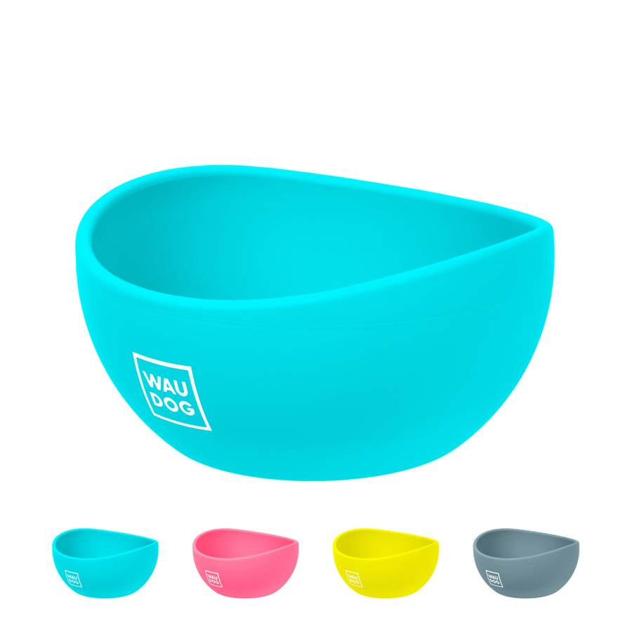 Миска WAUDOG Silicone, 250 мл блакитний