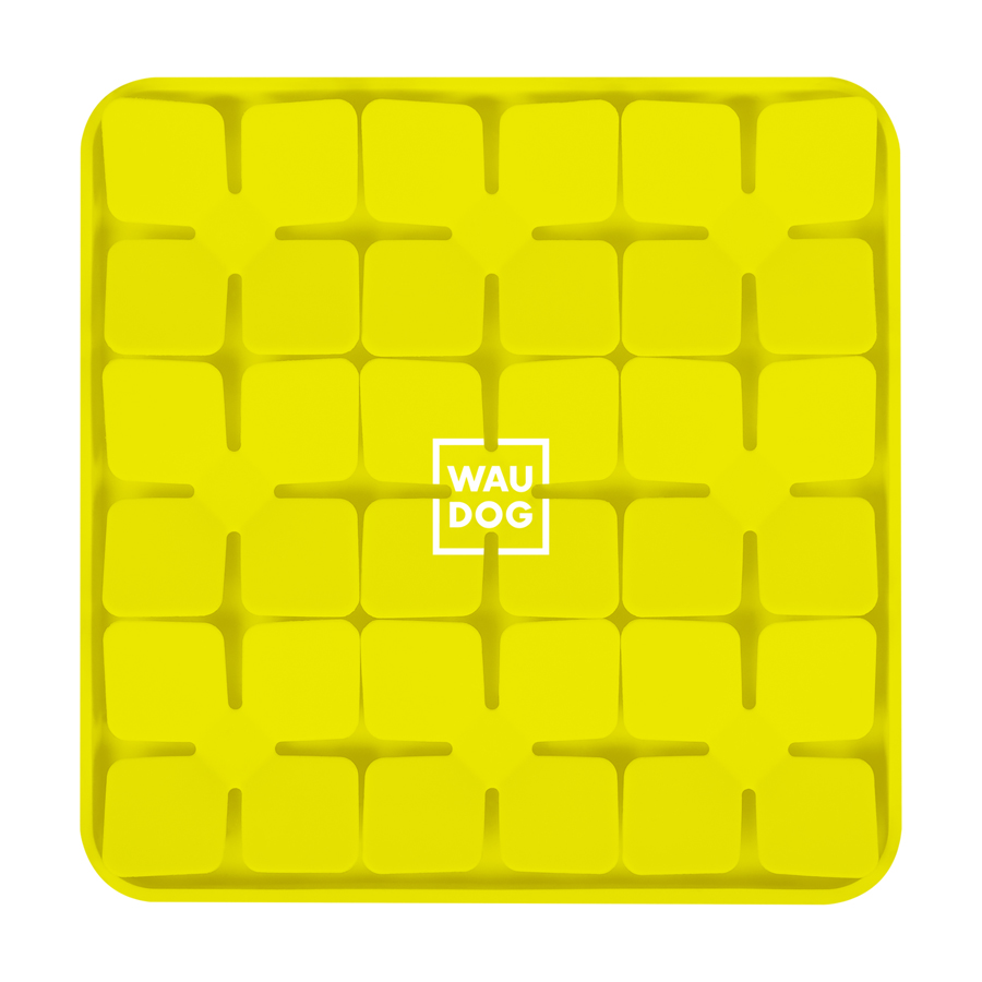 Килимок для пошуку корму WAUDOG Silicone, 205х205х17 мм, жовтий