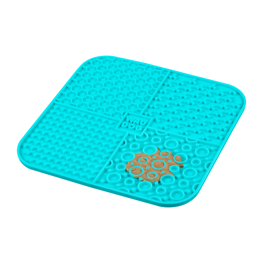 Килимок для злизування WAUDOG Silicone, 190х190х10 мм, блакитний