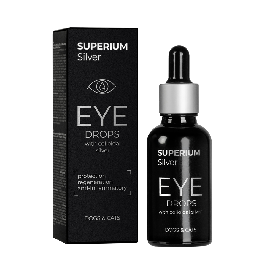 СУПЕРІУМ Сільвер краплі очні з колоїдним сріблом для котів та собак, 30 мл
