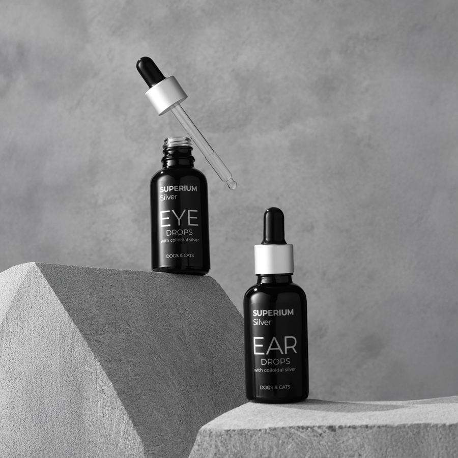 СУПЕРІУМ Сільвер краплі вушні з колоїдним сріблом для котів та собак, 30 мл