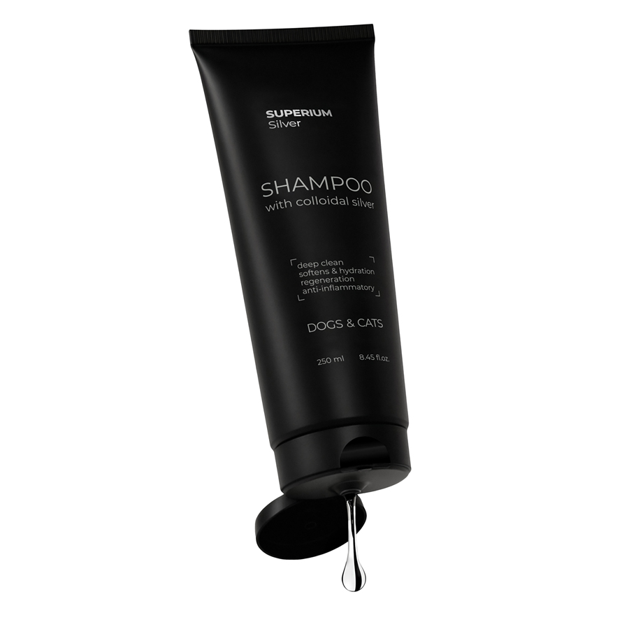 СУПЕРІУМ Сільвер шампунь універсальний з колоїдним сріблом для котів та собак, 250 мл
