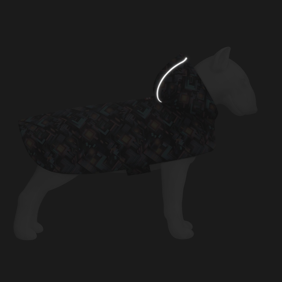 Дощовик-накидка з капюшоном для собак WAUDOG Clothes, малюнок 