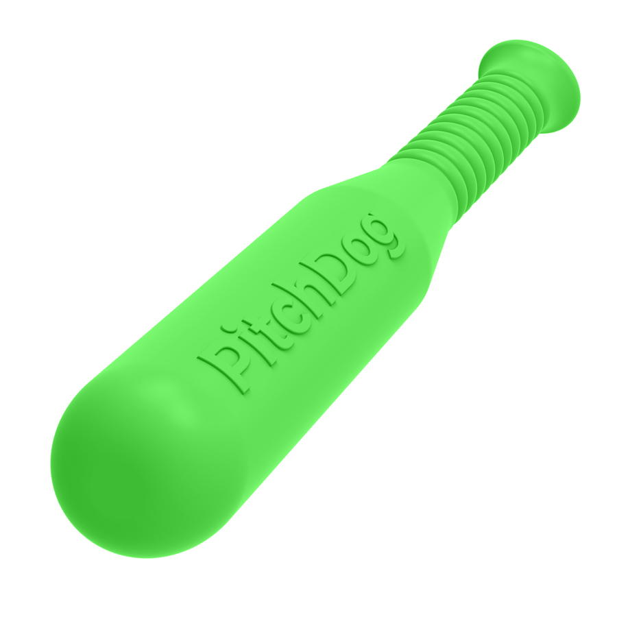 Ігрова бита для апортировки PitchDog, довжина 35 см, діаметр 6 см салатовий