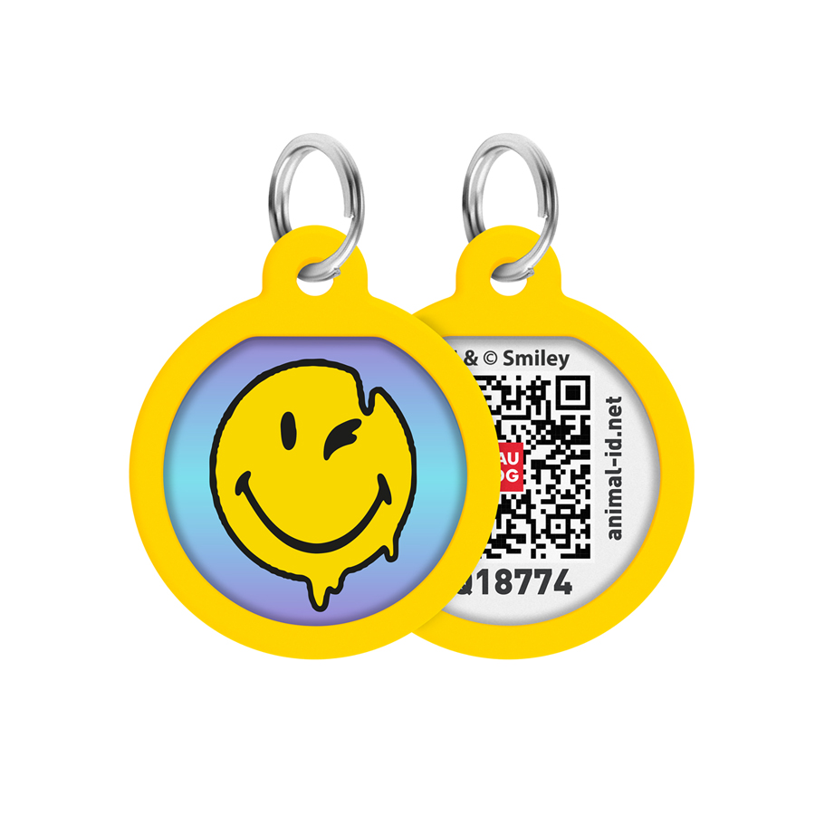 Адресник для собак і котів металевий WAUDOG Smart ID з QR паспортом, малюнок 