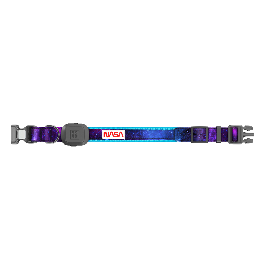 Нашийник для собак з підсвічуванням WAUDOG LED, NASA21, Type-C, S-M, Ш 25 мм, Дов 31-45 cm