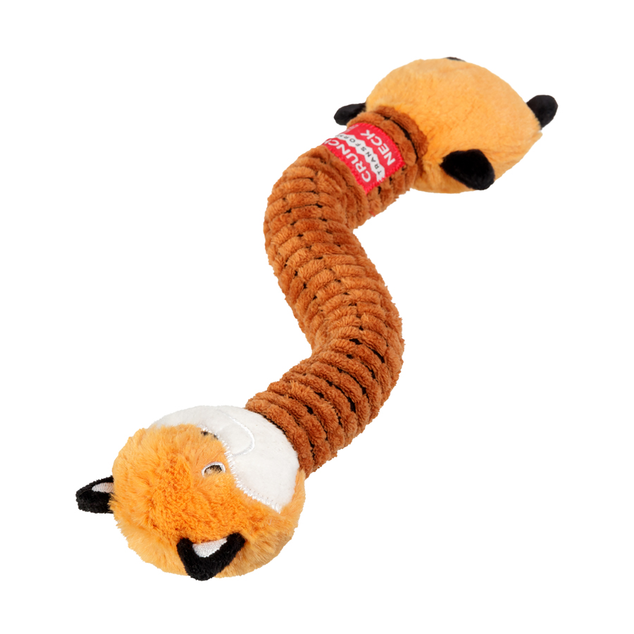 Іграшка для собак WAUDOG Fun Crunchy Лисиця, бавовна, поліестер, пластик, поролон, 37 см
