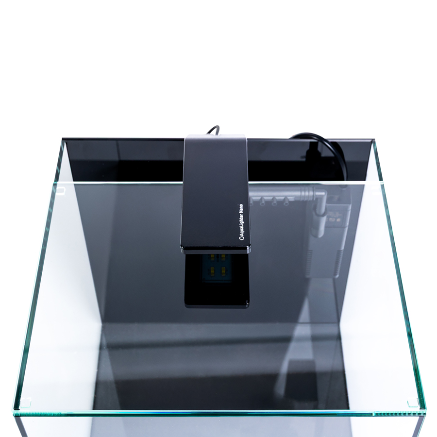 Акваріумний набір BlackCube 20 літрів, з чорною задньою стінкою, 27х27х27 см, скло 4 мм
