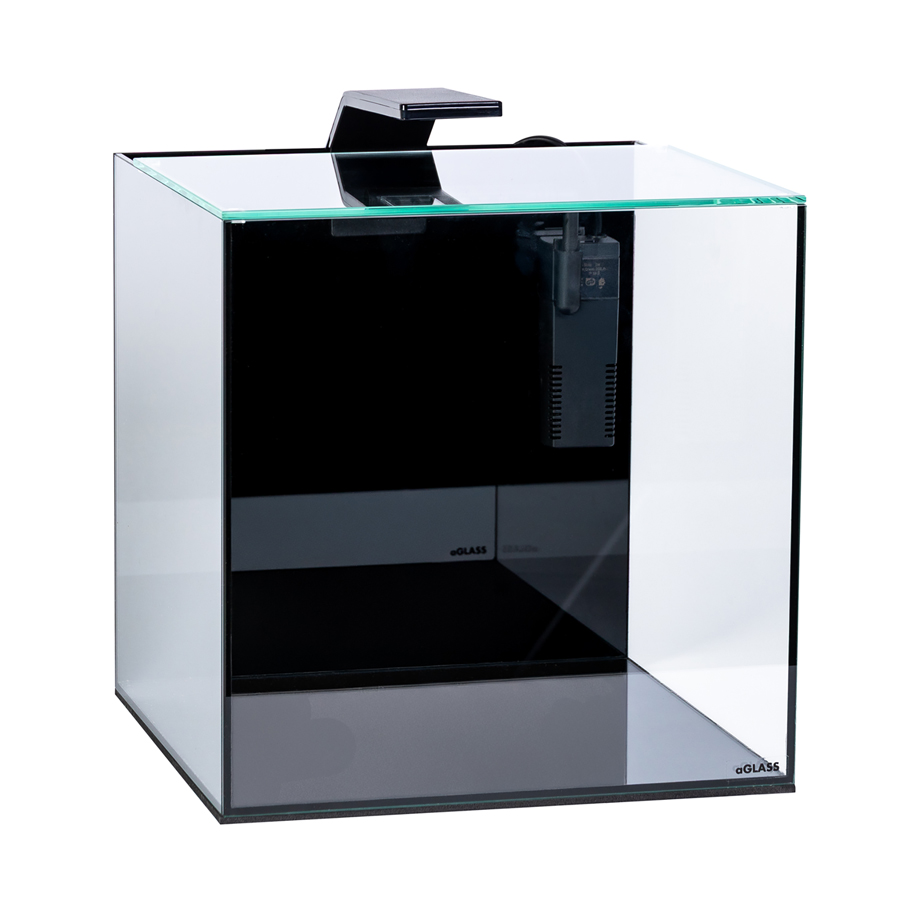 Акваріумний набір BlackCube 20 літрів, з чорною задньою стінкою, 27х27х27 см, скло 4 мм