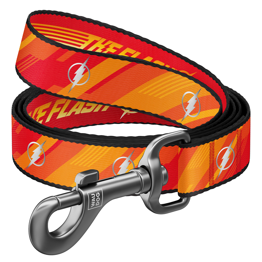 Повідець для собак нейлоновий WAUDOG Nylon, світловідбивний, малюнок 