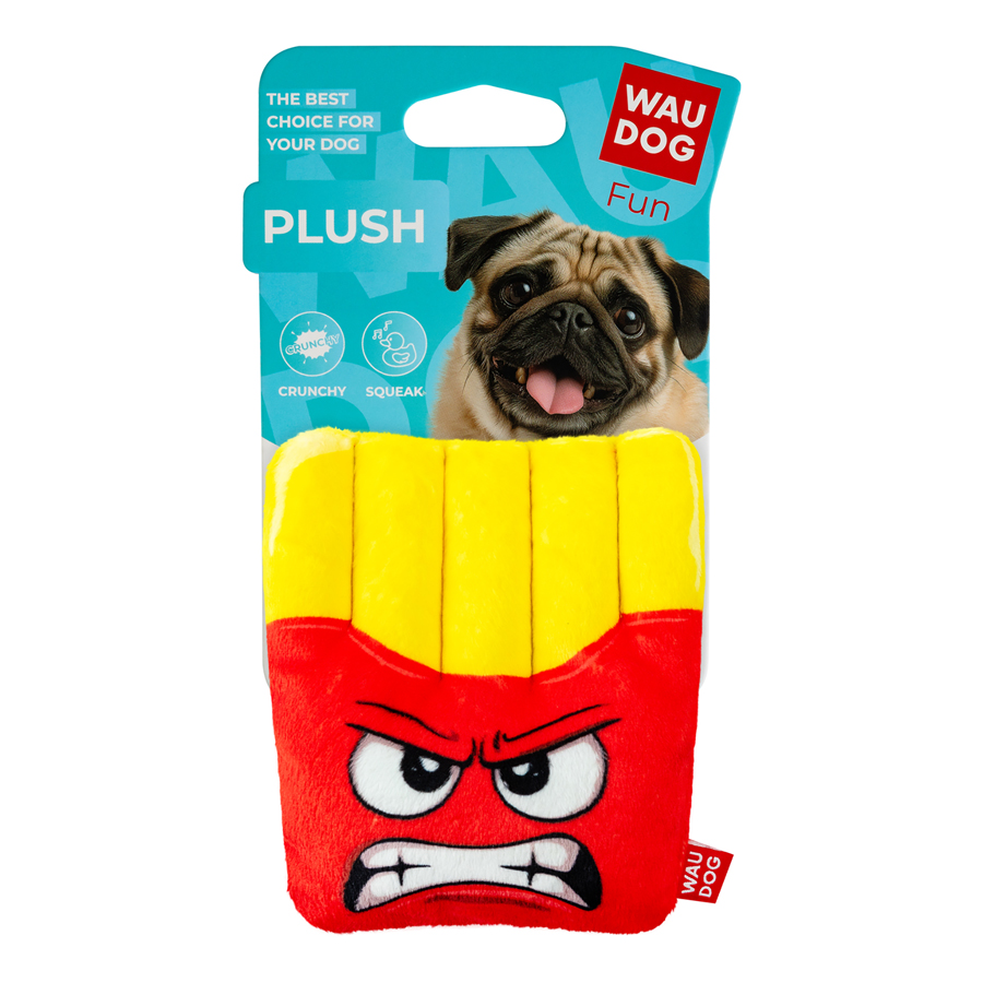 Іграшка для собак WAUDOG Fun Plush Картопля фрі, плюш, Ш 12 см, Д 14,5 см