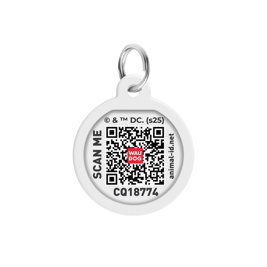 Адресник для собак і котів металевий WAUDOG Smart ID з QR паспортом, малюнок 
