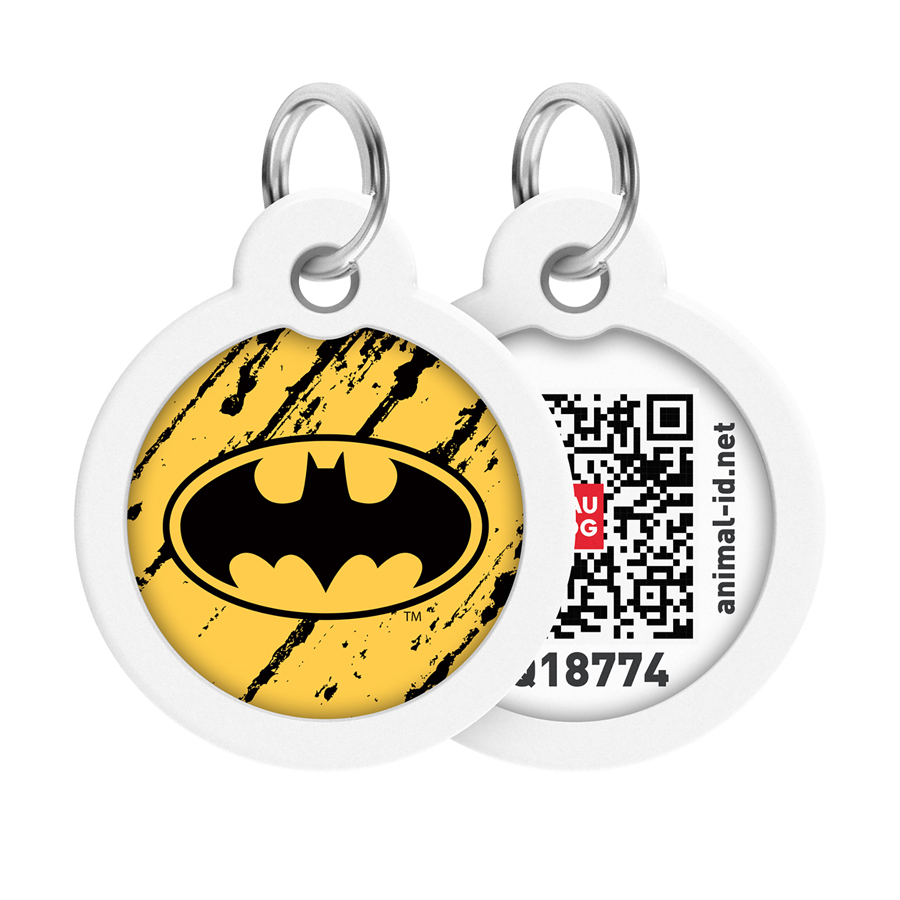 Адресник для собак і котів металевий WAUDOG Smart ID з QR паспортом, малюнок 