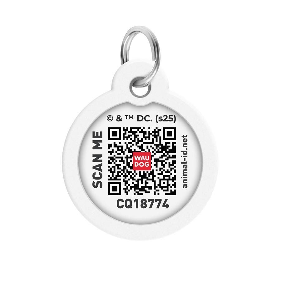 Адресник для собак і котів металевий WAUDOG Smart ID з QR паспортом, малюнок 