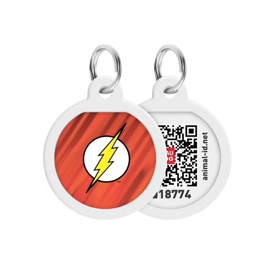 Адресник для собак і котів металевий WAUDOG Smart ID з QR паспортом, малюнок 