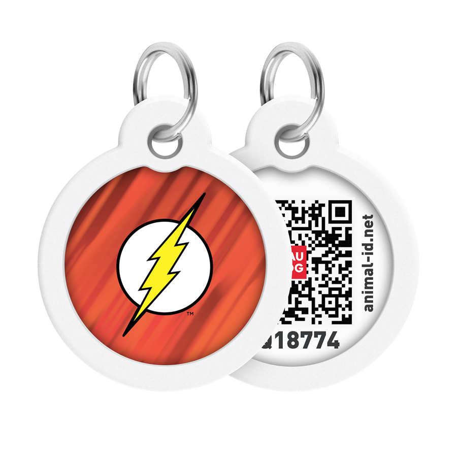 Адресник для собак і котів металевий WAUDOG Smart ID з QR паспортом, малюнок 