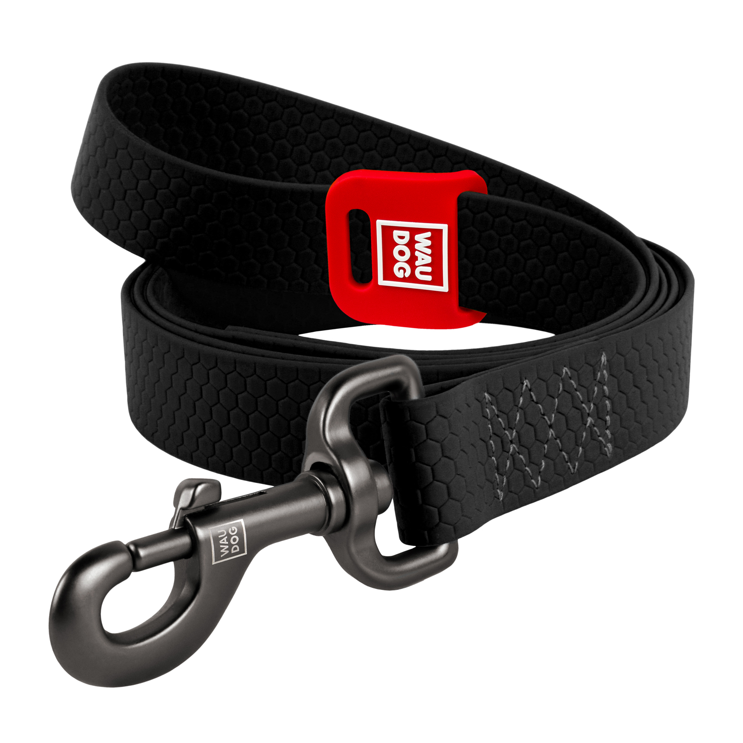 Повідець для собак водостійкий WAUDOG Waterproof, L-XXL, Ш 25 мм, Д 500 cм, чорний