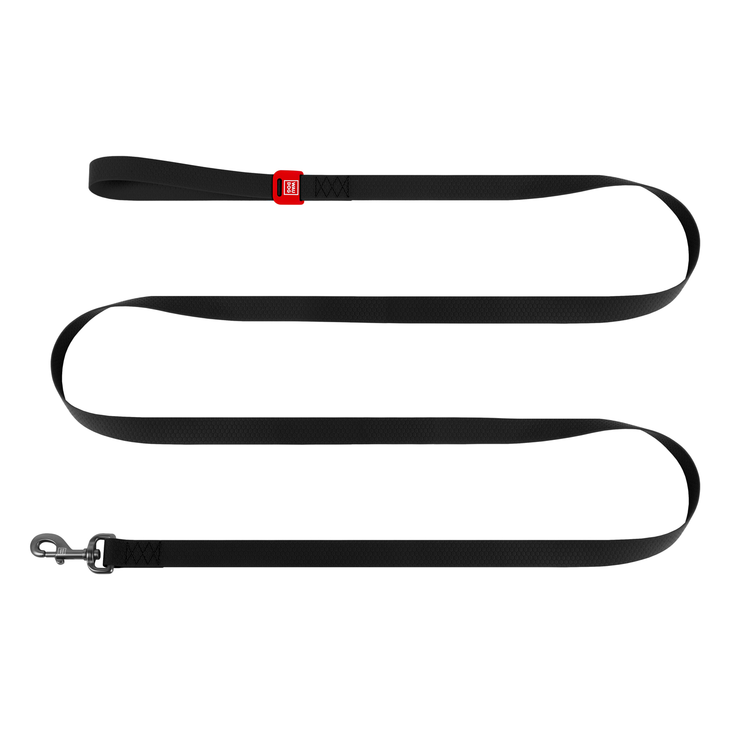Повідець для собак водостійкий WAUDOG Waterproof, M, Ш 20 мм, Д 500 cм, чорний