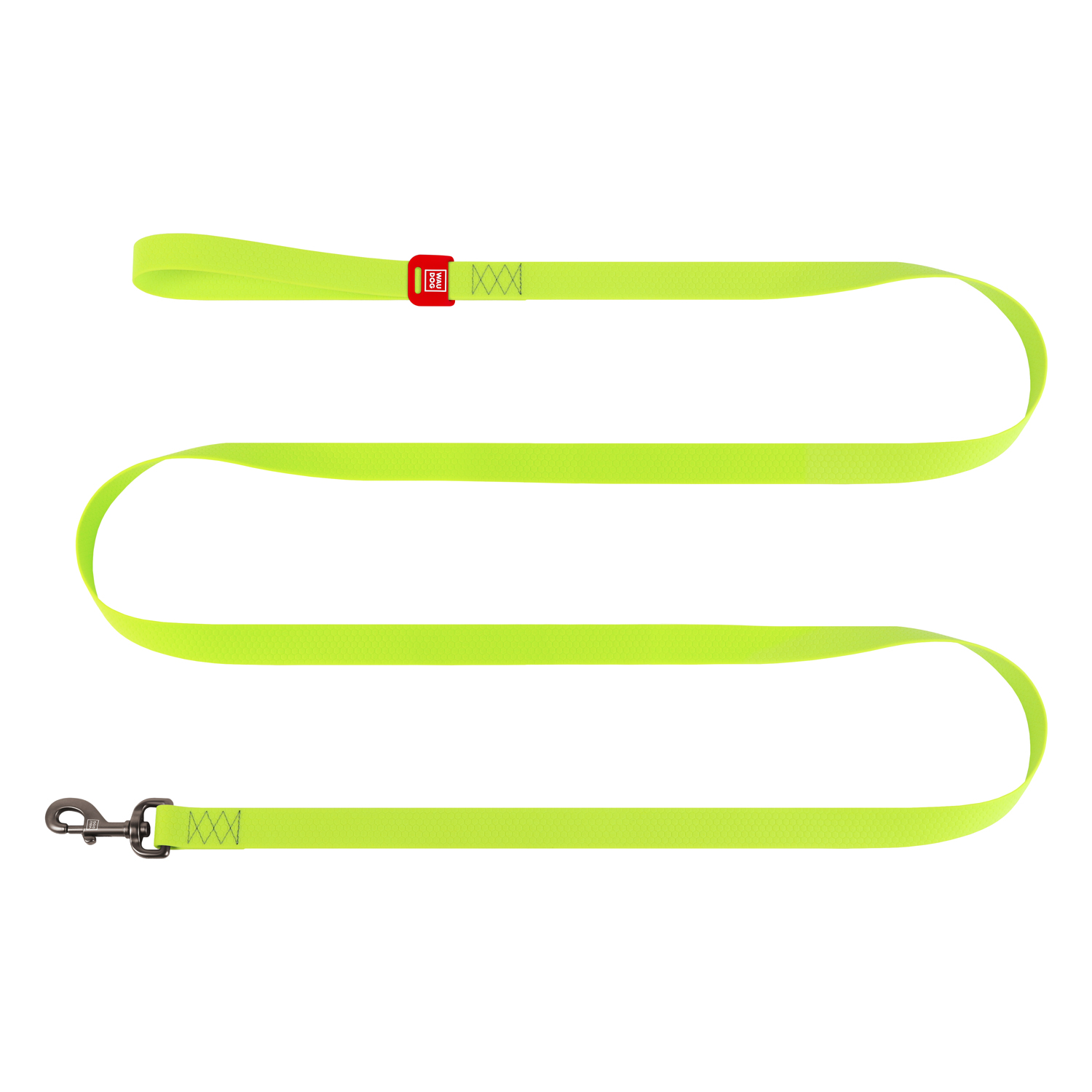 Повідець для собак водостійкий WAUDOG Waterproof, S, Ш 15 мм, Д 500 cм, салатовий