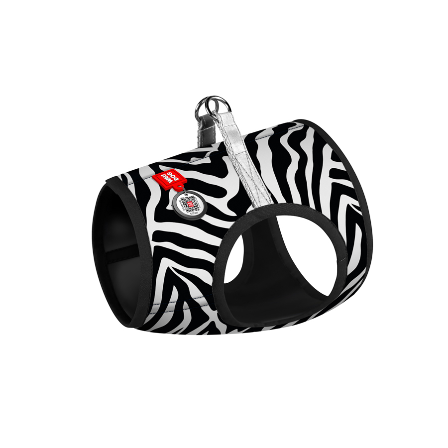 Шлея для собак м'яка WAUDOG Clothes з QR паспортом, малюнок 