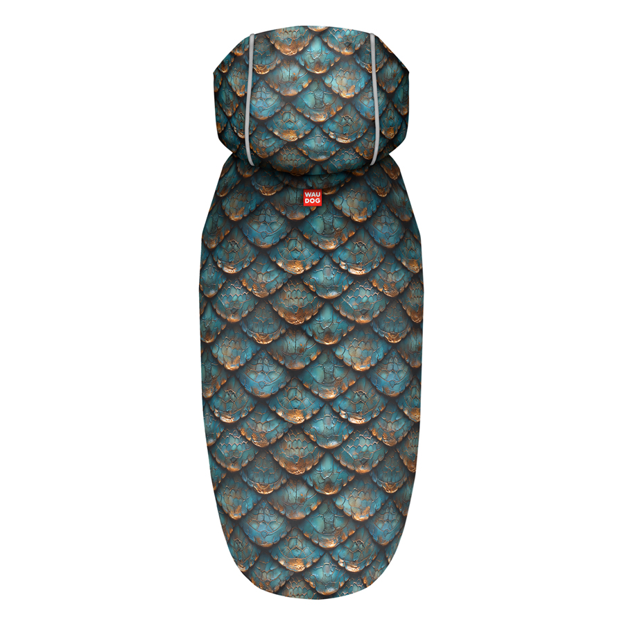 Дощовик-накидка з капюшоном для собак WAUDOG Clothes, малюнок 