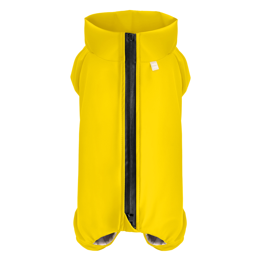 Дощовик для собак WAUDOG Clothes, водонепроникний, M47, В 69-72 см, С 47-50 см, жовтий
