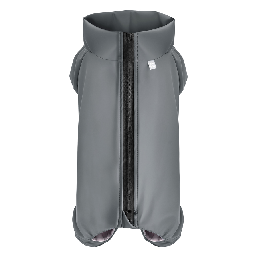 Дощовик для собак WAUDOG Clothes, водонепроникний, L50, В 70-74 см, С 47-50 см, сірий