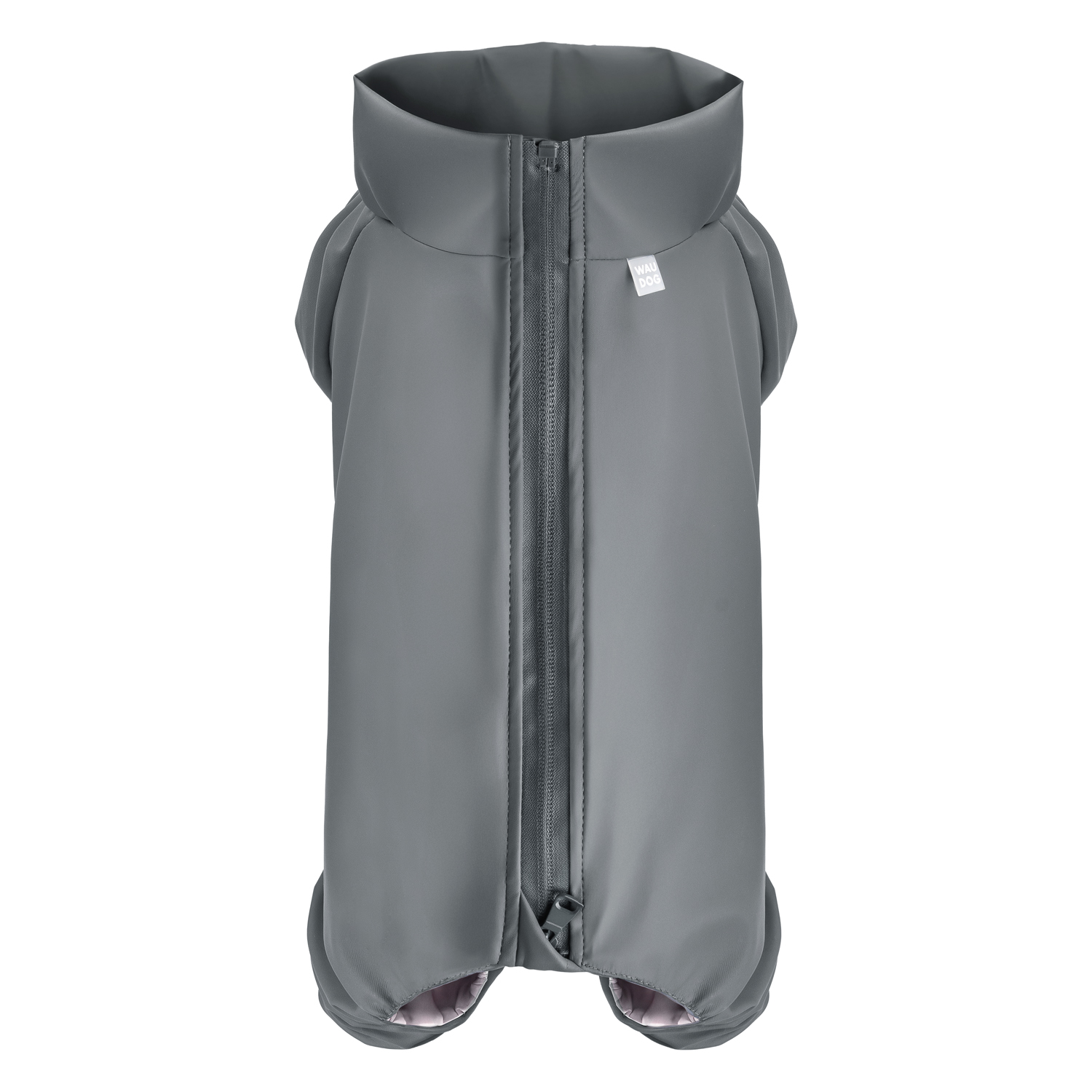 Дощовик для собак WAUDOG Clothes, водонепроникний, L55, В 77-79 см, С 50-55 см, сірий