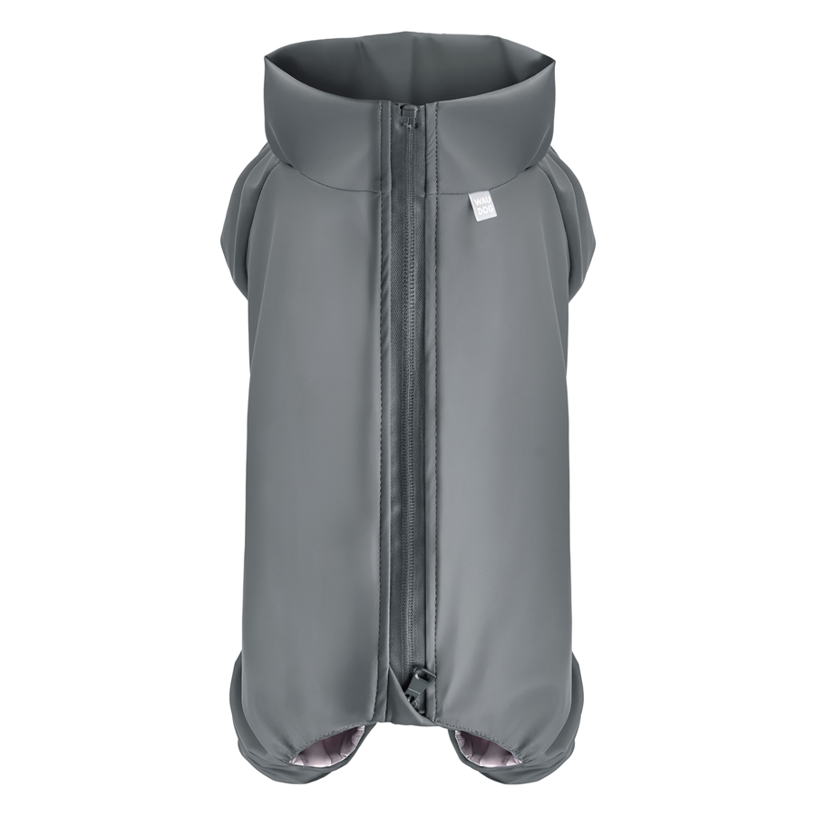 Дощовик для собак WAUDOG Clothes, водонепроникний, S32, В 47-50 см, С 35-38 см, сірий