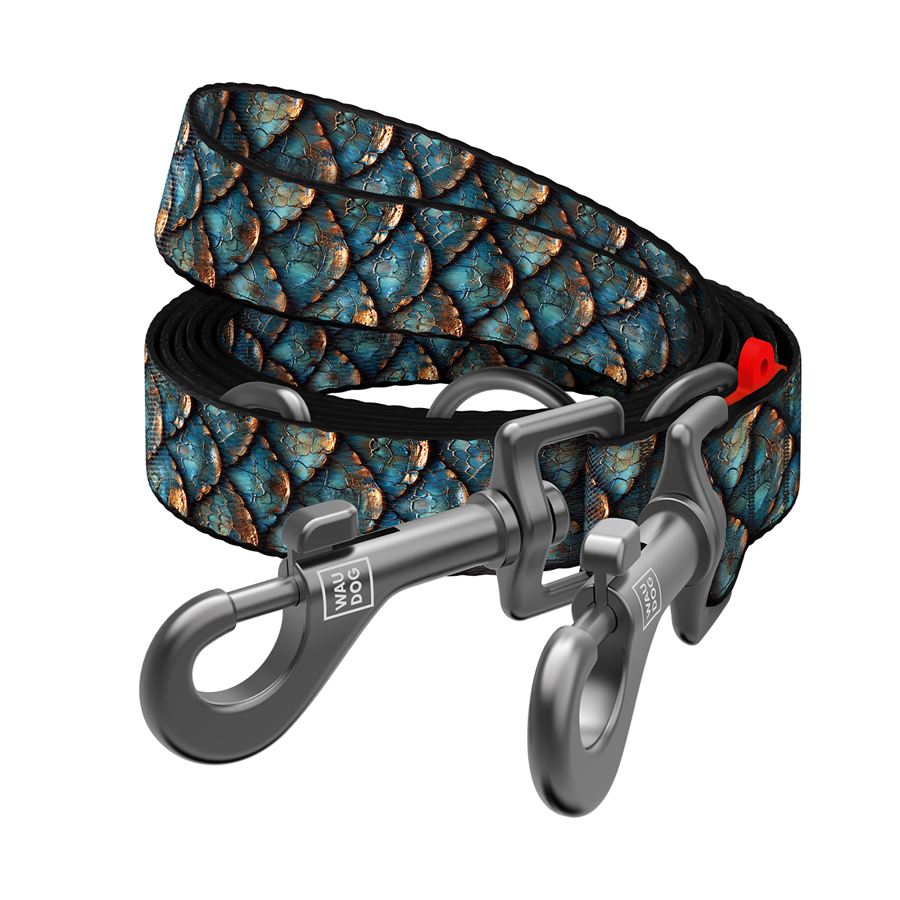 Повідець-перестібка для собак WAUDOG Nylon, малюнок 