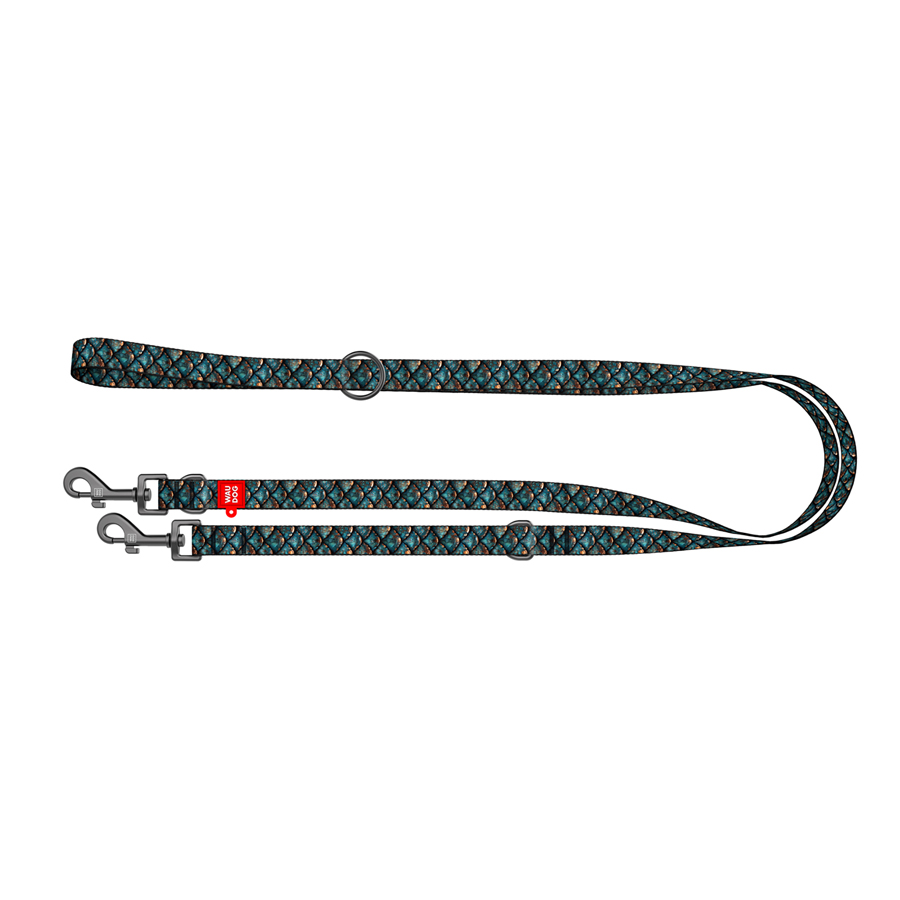 Повідець-перестібка для собак WAUDOG Nylon, малюнок 