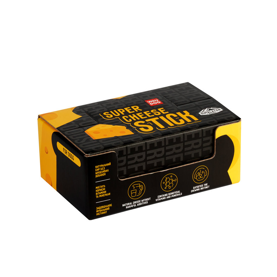 Дисплей WAUDOG Superfood для сирних паличок, картон, 16х9х6,5 см, Українська