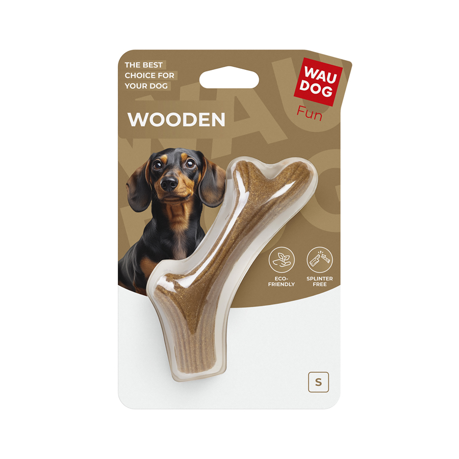 Іграшка для собак WAUDOG Fun Wooden Ріг, S, 14 см