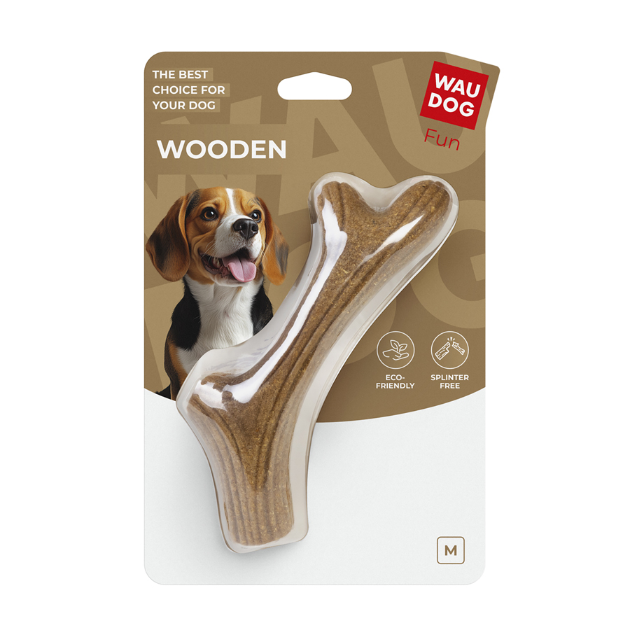 Іграшка для собак WAUDOG Fun Wooden Ріг, M, 19 см