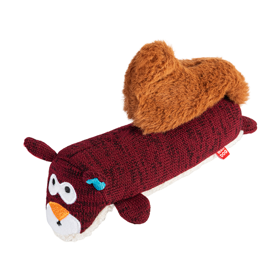 Іграшка для собак WAUDOG Fun Plush Білка, трикотаж, Ш 5 см, Д 18 см, M