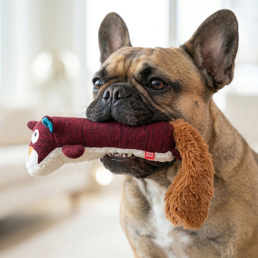 Іграшка для собак WAUDOG Fun Plush Білка, трикотаж, Ш 5 см, Д 18 см, M